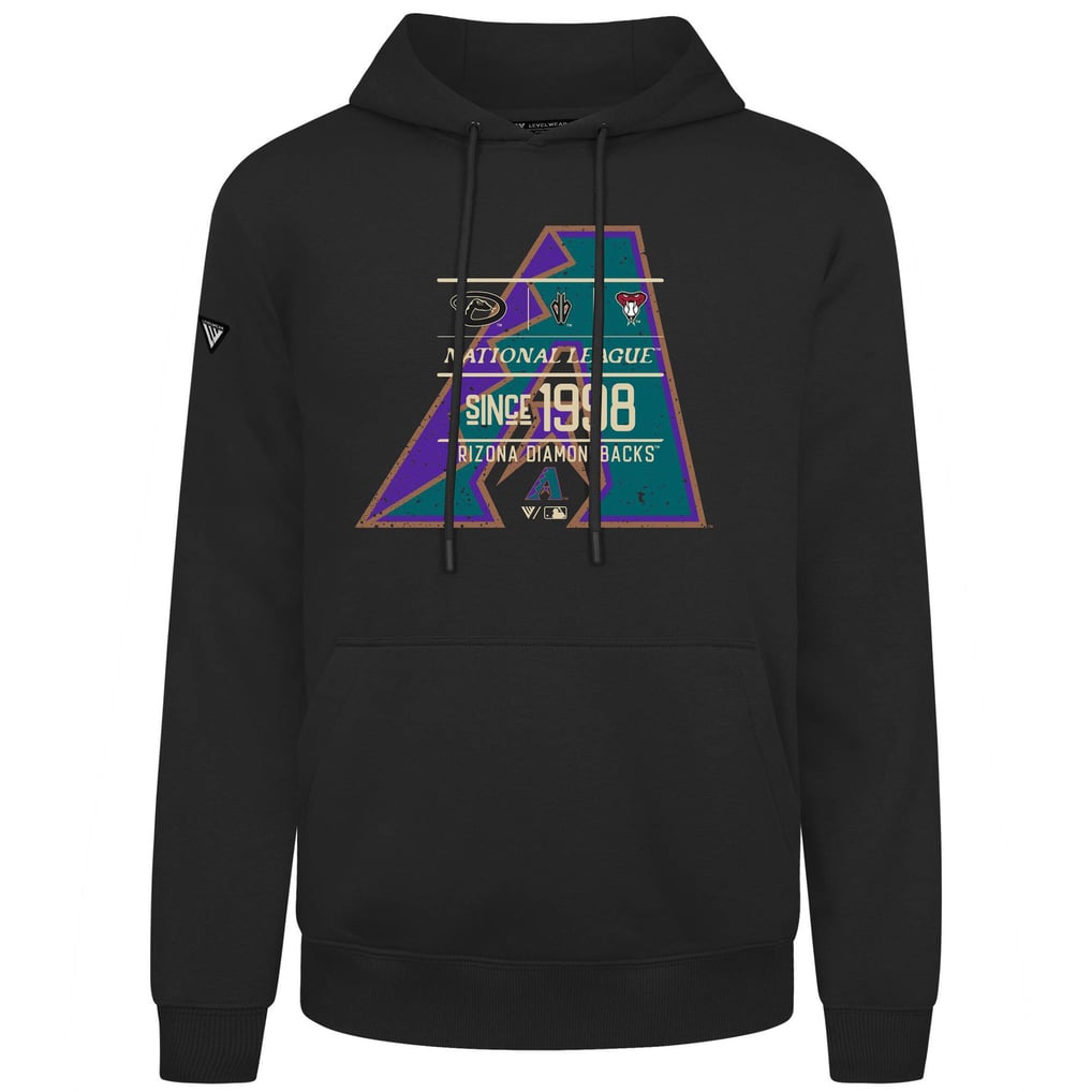  Arizona Diamondbacks Levelwear Distressed Podium Acumen Pullover Hoodie - Black
